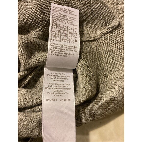 J CREW FACTORY Mens Raglan Cotton Sweater Sz XL Heather Gray LS NWOT - Picture 8 of 12